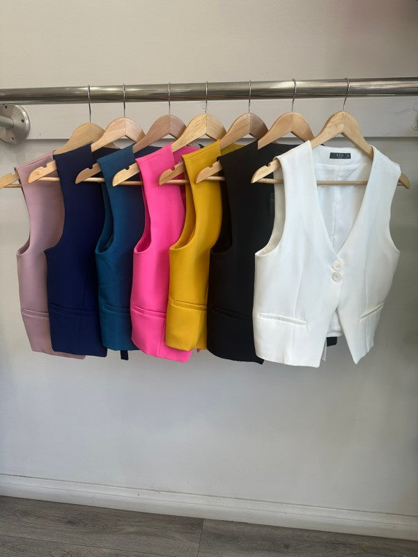 Dressy Pleated High Waist Shorts & Dressy Vest-ACG Los Angeles-[option4]-[option5]-[option6]-[option7]-[option8]-Shop-Boutique-Clothing-for-Women-Online