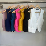 Dressy Pleated High Waist Shorts & Dressy Vest-ACG Los Angeles-[option4]-[option5]-[option6]-[option7]-[option8]-Shop-Boutique-Clothing-for-Women-Online