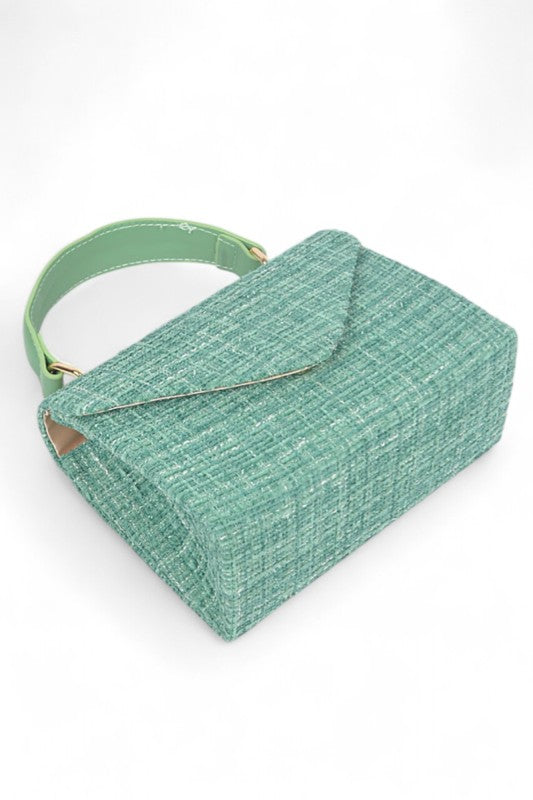 Tweed Fabric Top Handle Crossbody Swing Bag-Artini Accessories-[option4]-[option5]-[option6]-[option7]-[option8]-Shop-Boutique-Clothing-for-Women-Online
