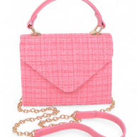 Tweed Fabric Top Handle Crossbody Swing Bag-Artini Accessories-[option4]-[option5]-[option6]-[option7]-[option8]-Shop-Boutique-Clothing-for-Women-Online