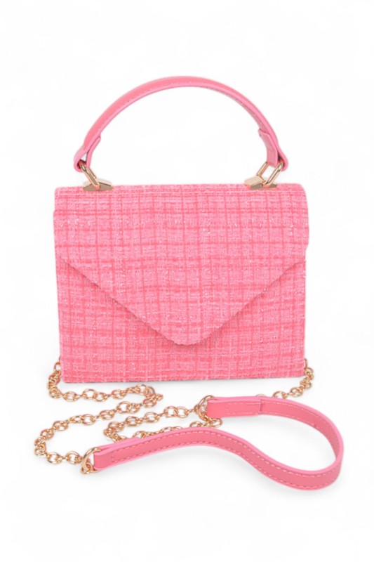 Tweed Fabric Top Handle Crossbody Swing Bag-Artini Accessories-[option4]-[option5]-[option6]-[option7]-[option8]-Shop-Boutique-Clothing-for-Women-Online