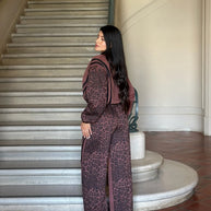 Leopard Print & Solid Stripes Contrast Loungewear-ACG Los Angeles-[option4]-[option5]-[option6]-[option7]-[option8]-Shop-Boutique-Clothing-for-Women-Online