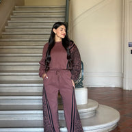 Leopard Print & Solid Stripes Contrast Loungewear-ACG Los Angeles-[option4]-[option5]-[option6]-[option7]-[option8]-Shop-Boutique-Clothing-for-Women-Online