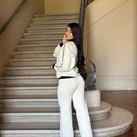 Knit High Waist Pants with Line Contrast Set-ACG Los Angeles-[option4]-[option5]-[option6]-[option7]-[option8]-Shop-Boutique-Clothing-for-Women-Online