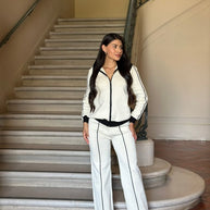 Knit High Waist Pants with Line Contrast Set-ACG Los Angeles-[option4]-[option5]-[option6]-[option7]-[option8]-Shop-Boutique-Clothing-for-Women-Online