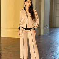Knit High Waist Pants with Line Contrast Set-ACG Los Angeles-[option4]-[option5]-[option6]-[option7]-[option8]-Shop-Boutique-Clothing-for-Women-Online