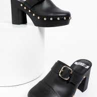 Septim Genuine Leather Studded Clog Heels-Rag Company-[option4]-[option5]-[option6]-[option7]-[option8]-Shop-Boutique-Clothing-for-Women-Online