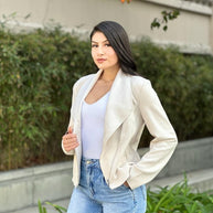 Suede Women's Biker Zip Up Jacket with Pockets-ACG Los Angeles-[option4]-[option5]-[option6]-[option7]-[option8]-Shop-Boutique-Clothing-for-Women-Online