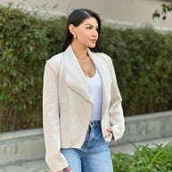 Suede Women's Biker Zip Up Jacket with Pockets-ACG Los Angeles-[option4]-[option5]-[option6]-[option7]-[option8]-Shop-Boutique-Clothing-for-Women-Online