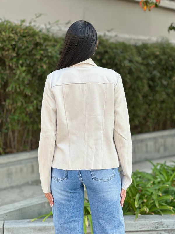 Suede Women's Biker Zip Up Jacket with Pockets-ACG Los Angeles-[option4]-[option5]-[option6]-[option7]-[option8]-Shop-Boutique-Clothing-for-Women-Online