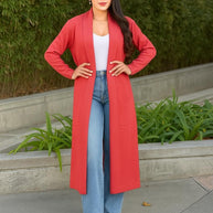 Clover Fine Knit Midi Cardi Cardigan with Pockets-ACG Los Angeles-[option4]-[option5]-[option6]-[option7]-[option8]-Shop-Boutique-Clothing-for-Women-Online