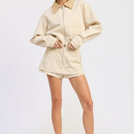 OVERSIZED LONG SLEEVE COLLARED JACKET-Emory Park-[option4]-[option5]-[option6]-[option7]-[option8]-Shop-Boutique-Clothing-for-Women-Online