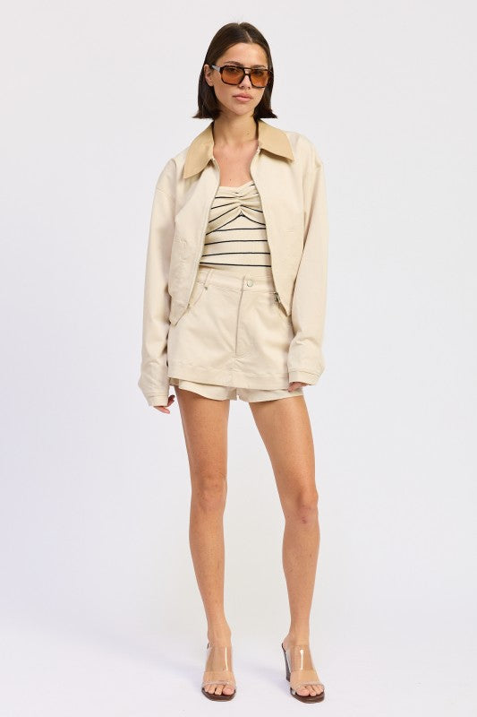OVERSIZED LONG SLEEVE COLLARED JACKET-Emory Park-[option4]-[option5]-[option6]-[option7]-[option8]-Shop-Boutique-Clothing-for-Women-Online