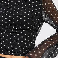 CROPPED POLKA DOT SHEER TOP WITH OPEN BACK TIE-Emory Park-[option4]-[option5]-[option6]-[option7]-[option8]-Shop-Boutique-Clothing-for-Women-Online