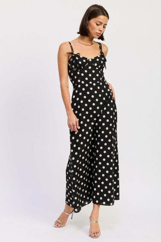 MAXI POLKA DOT STRAP BUSTIER DRESS SINGLE UNIT-Emory Park-[option4]-[option5]-[option6]-[option7]-[option8]-Shop-Boutique-Clothing-for-Women-Online