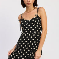 MAXI POLKA DOT STRAP BUSTIER DRESS SINGLE UNIT-Emory Park-[option4]-[option5]-[option6]-[option7]-[option8]-Shop-Boutique-Clothing-for-Women-Online