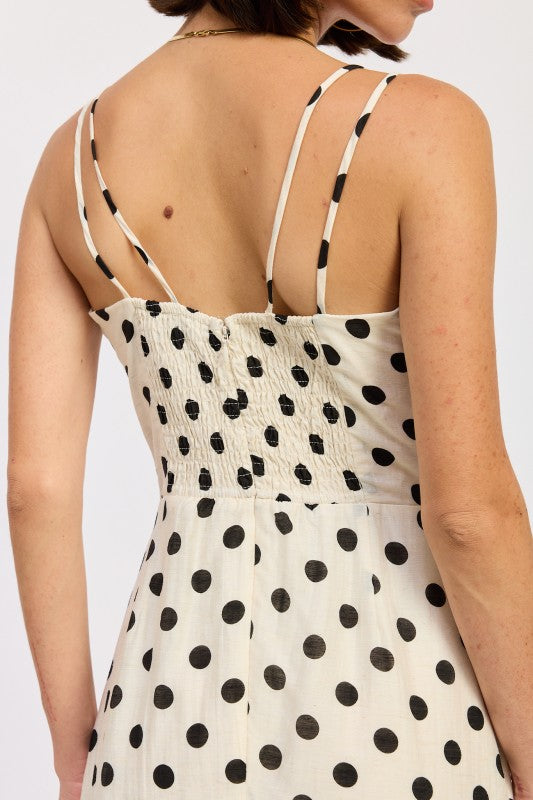 MAXI POLKA DOT STRAP BUSTIER DRESS SINGLE UNIT-Emory Park-[option4]-[option5]-[option6]-[option7]-[option8]-Shop-Boutique-Clothing-for-Women-Online