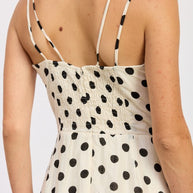 MAXI POLKA DOT STRAP BUSTIER DRESS SINGLE UNIT-Emory Park-[option4]-[option5]-[option6]-[option7]-[option8]-Shop-Boutique-Clothing-for-Women-Online