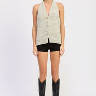 HLATER NECK BUTTON FRONT KNIT TOP-Emory Park-[option4]-[option5]-[option6]-[option7]-[option8]-Shop-Boutique-Clothing-for-Women-Online