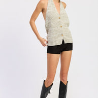 HLATER NECK BUTTON FRONT KNIT TOP-Emory Park-[option4]-[option5]-[option6]-[option7]-[option8]-Shop-Boutique-Clothing-for-Women-Online