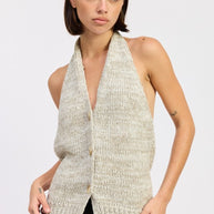 HLATER NECK BUTTON FRONT KNIT TOP-Emory Park-HEATHER GREY-S-[option4]-[option5]-[option6]-[option7]-[option8]-Shop-Boutique-Clothing-for-Women-Online