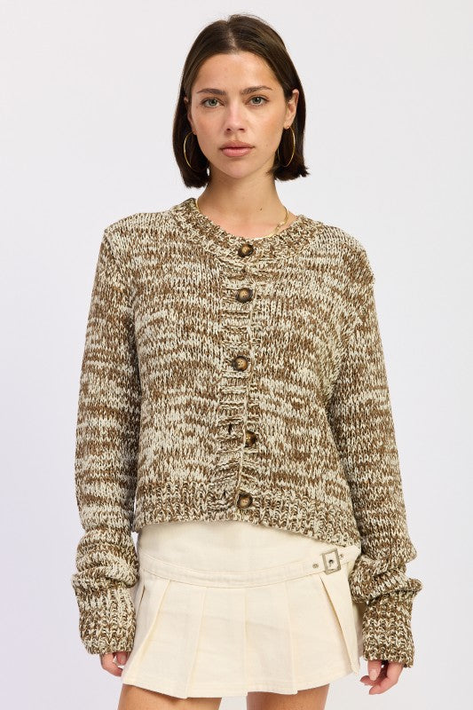 FITTED LONG SLEEVE BUTTON UP FRONT CARDIGAN-Emory Park-TAUPE BROWN-S-[option4]-[option5]-[option6]-[option7]-[option8]-Shop-Boutique-Clothing-for-Women-Online