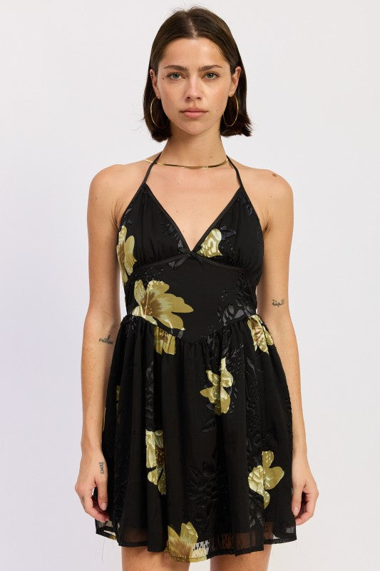 MINI FLORAL HALTER DRESS-Emory Park-[option4]-[option5]-[option6]-[option7]-[option8]-Shop-Boutique-Clothing-for-Women-Online
