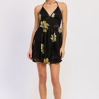 MINI FLORAL HALTER DRESS-Emory Park-BLACK-S-[option4]-[option5]-[option6]-[option7]-[option8]-Shop-Boutique-Clothing-for-Women-Online