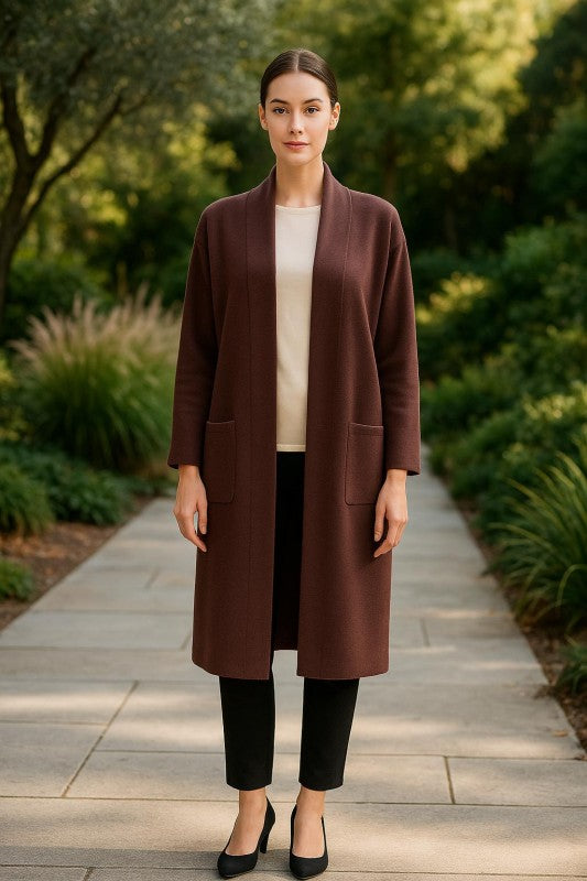 Collard Neck Drop Shoulder Pocket Cardigan-ACG Los Angeles-[option4]-[option5]-[option6]-[option7]-[option8]-Shop-Boutique-Clothing-for-Women-Online