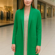 Collard Neck Drop Shoulder Pocket Cardigan-ACG Los Angeles-[option4]-[option5]-[option6]-[option7]-[option8]-Shop-Boutique-Clothing-for-Women-Online