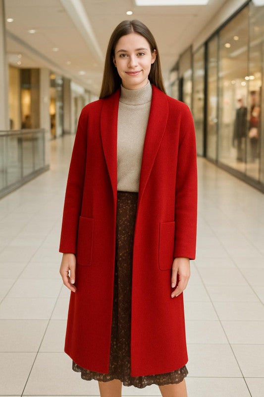 Collard Neck Drop Shoulder Pocket Cardigan-ACG Los Angeles-[option4]-[option5]-[option6]-[option7]-[option8]-Shop-Boutique-Clothing-for-Women-Online