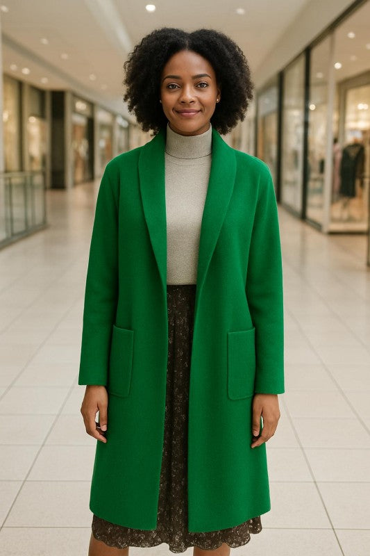 Collard Neck Drop Shoulder Pocket Cardigan-ACG Los Angeles-[option4]-[option5]-[option6]-[option7]-[option8]-Shop-Boutique-Clothing-for-Women-Online