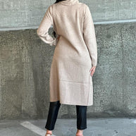 Collard Neck Drop Shoulder Pocket Cardigan-ACG Los Angeles-[option4]-[option5]-[option6]-[option7]-[option8]-Shop-Boutique-Clothing-for-Women-Online