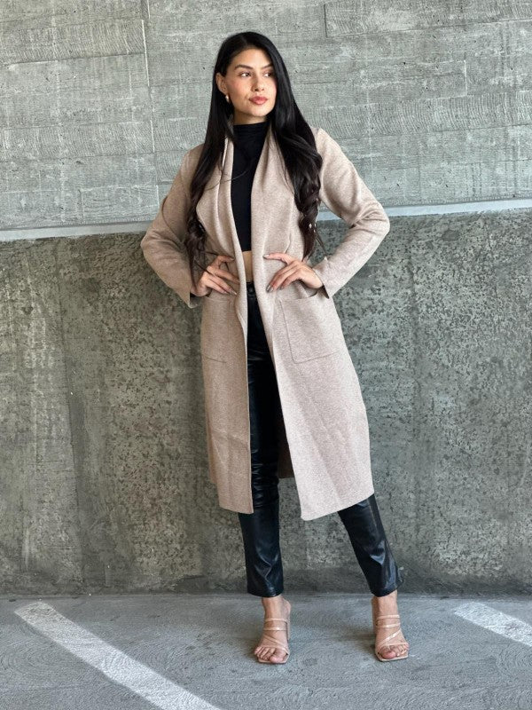 Collard Neck Drop Shoulder Pocket Cardigan-ACG Los Angeles-[option4]-[option5]-[option6]-[option7]-[option8]-Shop-Boutique-Clothing-for-Women-Online