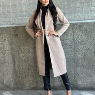 Collard Neck Drop Shoulder Pocket Cardigan-ACG Los Angeles-[option4]-[option5]-[option6]-[option7]-[option8]-Shop-Boutique-Clothing-for-Women-Online