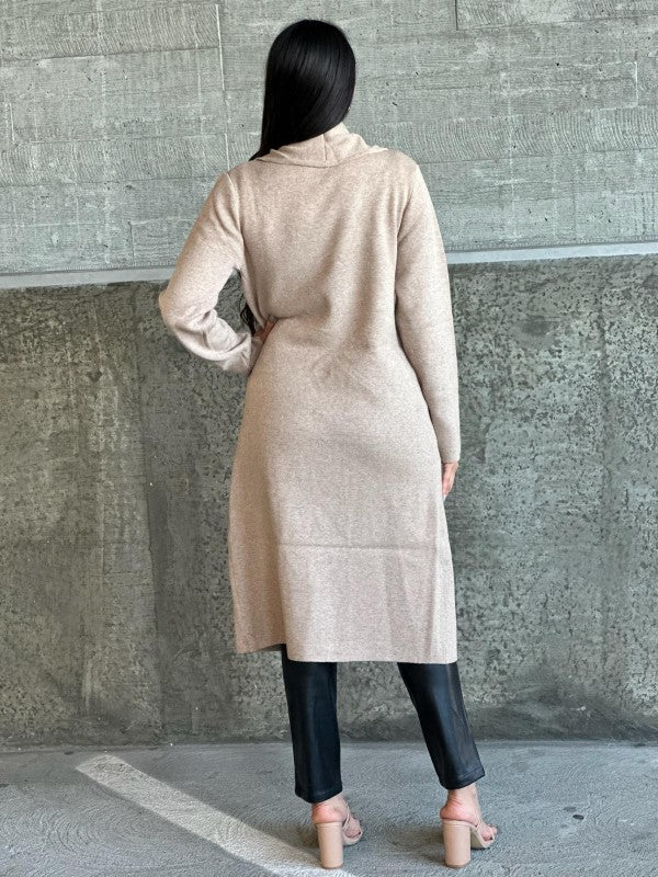 Collard Neck Drop Shoulder Pocket Cardigan-ACG Los Angeles-[option4]-[option5]-[option6]-[option7]-[option8]-Shop-Boutique-Clothing-for-Women-Online