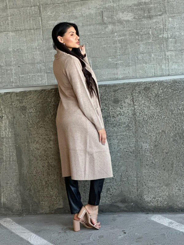 Collard Neck Drop Shoulder Pocket Cardigan-ACG Los Angeles-[option4]-[option5]-[option6]-[option7]-[option8]-Shop-Boutique-Clothing-for-Women-Online