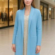 Collard Neck Drop Shoulder Pocket Cardigan-ACG Los Angeles-[option4]-[option5]-[option6]-[option7]-[option8]-Shop-Boutique-Clothing-for-Women-Online