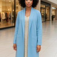 Collard Neck Drop Shoulder Pocket Cardigan-ACG Los Angeles-[option4]-[option5]-[option6]-[option7]-[option8]-Shop-Boutique-Clothing-for-Women-Online