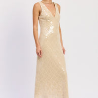 EMBELLISHED MIDI SEQUIN DRESS WITH OPEN SCOOP BACK-Emory Park-[option4]-[option5]-[option6]-[option7]-[option8]-Shop-Boutique-Clothing-for-Women-Online