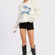 LONG SLEEVE KNITTED GRAPIC SARDINE SWEATER-Emory Park-[option4]-[option5]-[option6]-[option7]-[option8]-Shop-Boutique-Clothing-for-Women-Online