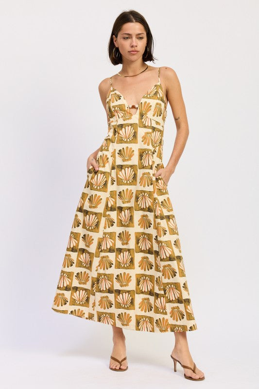 MAXI SHELL BEADED SLEEVELESS DRESS-Emory Park-SHELL MULTI-S-[option4]-[option5]-[option6]-[option7]-[option8]-Shop-Boutique-Clothing-for-Women-Online