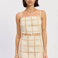 SQAURE NECK MINI CROCHET LACE BEADED DRESS-Emory Park-NATURAL-S-[option4]-[option5]-[option6]-[option7]-[option8]-Shop-Boutique-Clothing-for-Women-Online