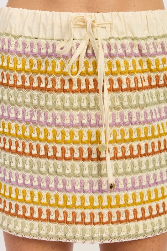 MINI FRONT TIE CROCHET SKIRT-Emory Park-[option4]-[option5]-[option6]-[option7]-[option8]-Shop-Boutique-Clothing-for-Women-Online
