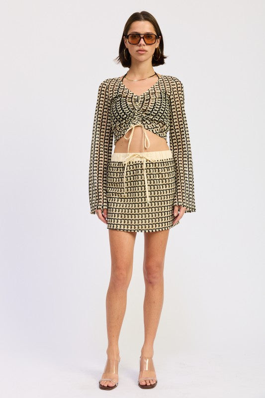 MINI FRONT TIE CROCHET SKIRT-Emory Park-[option4]-[option5]-[option6]-[option7]-[option8]-Shop-Boutique-Clothing-for-Women-Online