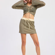 MINI FRONT TIE CROCHET SKIRT-Emory Park-[option4]-[option5]-[option6]-[option7]-[option8]-Shop-Boutique-Clothing-for-Women-Online