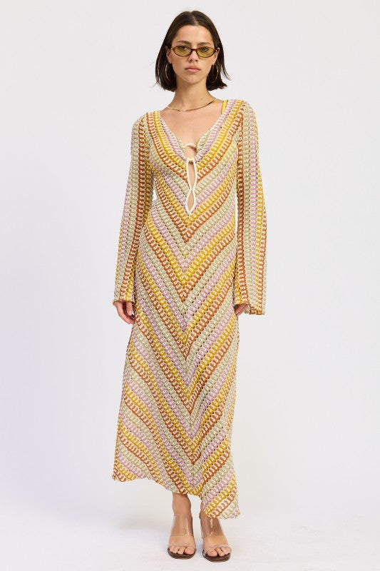 MAXI LONG SLEEVE CROCHET DRESS-Emory Park-[option4]-[option5]-[option6]-[option7]-[option8]-Shop-Boutique-Clothing-for-Women-Online