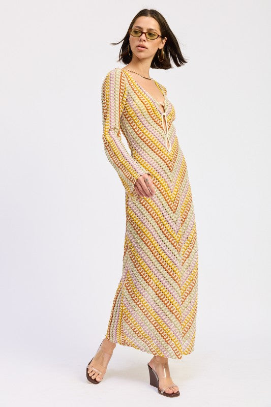 MAXI LONG SLEEVE CROCHET DRESS-Emory Park-[option4]-[option5]-[option6]-[option7]-[option8]-Shop-Boutique-Clothing-for-Women-Online