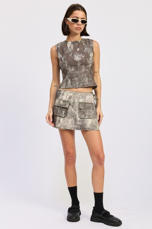 DENIM TANK TOP OPEN BACK TIE-Emory Park-[option4]-[option5]-[option6]-[option7]-[option8]-Shop-Boutique-Clothing-for-Women-Online