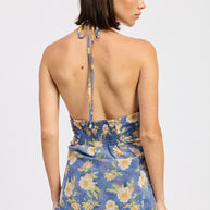 FRONT TIE HALTER FLORAL BUTTERFLY TOP-Emory Park-[option4]-[option5]-[option6]-[option7]-[option8]-Shop-Boutique-Clothing-for-Women-Online